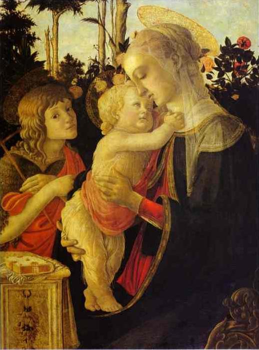 Sandro Botticelli The Virgin and Child The Virgin and Child The Virgin and Child with John the Baptist Sweden oil painting art